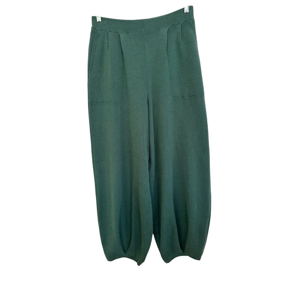 Free People Beach Freya parachute wide-leg green knit pants size XL - Picture 4 of 13